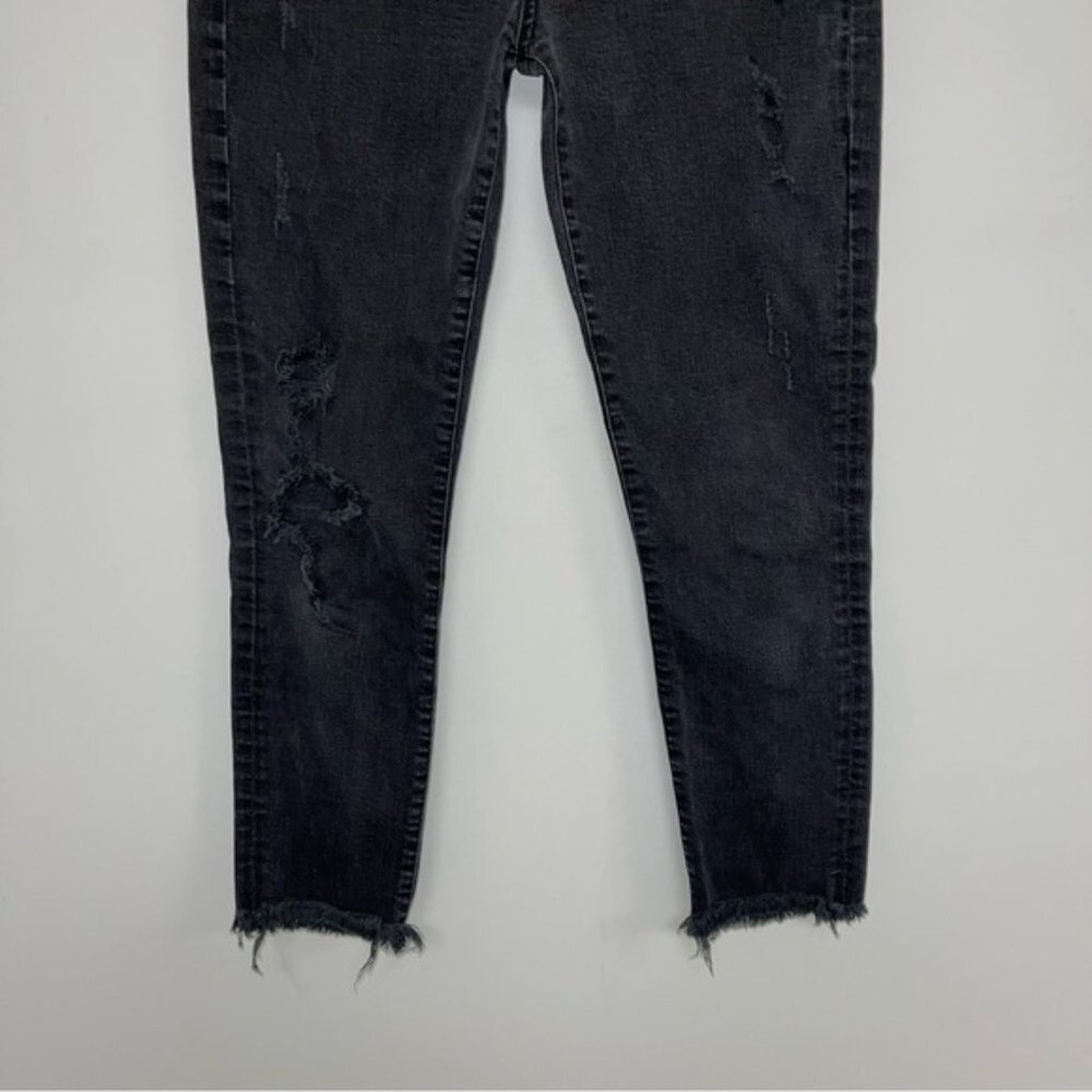 Agolde Jeans Women's Size 28 Black Wash Feel Good Distressed Ripped Ankle - Picture 4 of 9